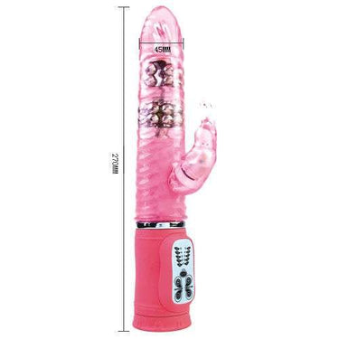 Vibratore Rotante con Coniglio Stimolante Rosa 27 cm